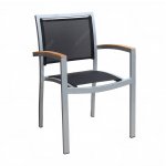 Stapelsessel FLORENZ schwarz,  57x47x85 cm