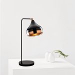 Tischlampe Schwarz Kupfer 17x26x52 cm