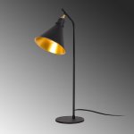Tischlampe Metall Schwarz/Gold Φ28x50 cm