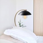 Tischlampe Metall Schwarz/Gold 26x43x55 cm