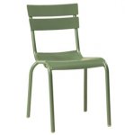 Aluminum chair "Elvi" in olive green
