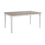 Holztisch Weiß 150 (+30) x 90 x 75 cm
