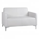 Sofa 2-Sitzer "Nellie" aus weißem PU 113x71x71cm