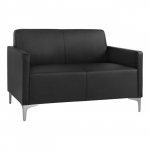 Sofa 2-Sitzer "Nellie" aus schwarzem PU 113x71x71cm