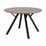 Tisch mit MDF Oberfläche alte Buche und Metallbeine Φ120x76 cm