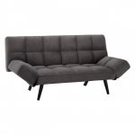 Sofa-Bett 3 Sitzer aus grauem Samt 182x80x88cm