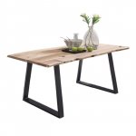 Esstisch Massiv-Holz Akazie Stammholz 200x95x77 cm