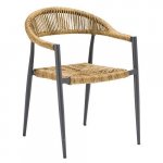 Outdoor Sessel "Jonah" aus Aluminium und Seilgeflecht in natürlich beige 56,6x79x69cm