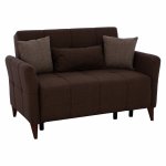 SOFA "GALILEO" 2 SITZER IN BRAUN 150x95,5x88 cm
