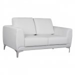 Sofa 2-Sitzer "Kenzie" mit weißem PU 142x81x81 cm