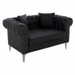 SOFA 2-SITZER CIELLE MIT SCHWARZ PU 152x85x80 cm