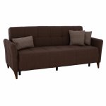 SOFA 3 SITZ "GALILEO" IN BRAUN 222x90x89 cm