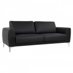 Sofa 3-Sitzer "Kenzie" mit schwarzem PU 190x81x81 cm