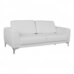Sofa 3-Sitzer "Kenzie" aus weißem PU 190x81x81 cm
