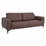 Sofa 3-Sitzer "Kenzie" aus braunem PU 190x81x81 cm