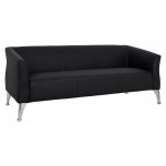 Sofa 3-Sitzer "Kiana" Schwarz PU 180x75x71 cm