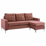 SOFA ECKE REVERSIBLE SANTINO SAMT ROTEN APFEL 190x75-128x82Y cm.