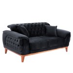 SCHLAFSOFA "BENNINGTON" 2-SITZER IN SCHWARZ