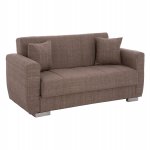 SCHLAFSOFA ZWEI-SITZER BRAUN 180x84x88 cm
