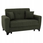 2-SITZER-SOFA-BETT, HOHE RÜCKENLEHNE IN OLIVGRÜN, 190x84x88cm