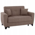 2-SITZER-SOFA-BETT, HOHE RÜCKENLEHNE IN BEIGE, 190x84x88cm