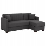 SCHLAFSOFA ECKE REVERSIBEL GRAU 200x133x77cm