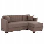 SCHLAFSOFA ECKE REVERSIBEL BRAUN 200x133x77cm