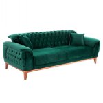 SCHLAFSOFA "BENNINGTON" 3-SITZER IN GRÜN 240x95x80 cm