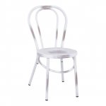 Aluminum chair Vienna type white patina