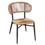 STUHL ALUMINIUM AUS SCHWARZ-SYNTHETISCHEM RATTAN
