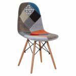 Indoor Stuhl COSY im Patchwork Design 43x50x86 cm | Mit Holzbeinen