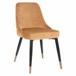 Stuhl Serenity mit Samtstoff in Gold