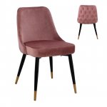 Stuhl Serenity mit Samtstoff Rosé