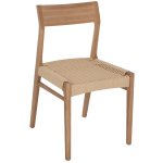 ESSZIMMERSTUHL AUS ESCHENHOLZ MIT SEILSITZ 44X52X84Hcm