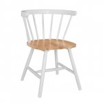 Chair wooden Elisa natural seat white frame