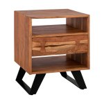 Nachttisch Fansi aus Akazienholz 45,5 x 35,5 x 57 cm