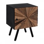 URBAN Nachttisch AUS MASSIVHOLZ & METALL 43Χ33Χ56