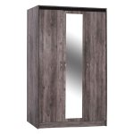 Kleiderschrank Jacintha 3 Türig mit Spiegel 120 x 53 x 190,5 cm