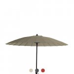Parasol "Columbia" in taupe - ø260 made of polyester and aluminum