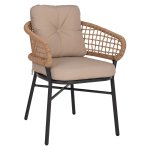 ΠΟΛΥΘΡΟΝΑ ΑΛΟΥΜΙΝΙΟΥ DARK GREY ΕΠΑΓΓΕΛΜ. RATTAN ΜΑΞΙΛΑΡΙ ΜΠΕΖ 57x61x74Yεκ.