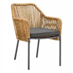 ΠΟΛΥΘΡΟΝΑ ΑΛΟΥΜΙΝΙΟΥ ΓΚΡΙ ΜΕ ΣΧΟΙΝΙ WICKER PE 56x66x79Yεκ.