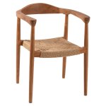 SESSEL AUS TEAKHOLZ UND SITZ AUS SYNTHETISCHEM SEIL, NATURFARBE 59,5 x 56 x 76,5 cm