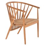 ARMCHAIR PERMAINE TEAK WOOD-SYNTHETIC ROPE IN NATURAL COLOR 60x63x82Hcm