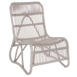 SESSEL BRONNY FÜR DEN AUSSENBEREICH RATTAN IN WEIßER FARBE 60x82x92Hcm
