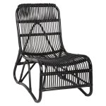 SESSEL BRONNY FÜR DEN AUSSENBEREICH RATTAN IN SCHWARZER FARBE 60x82x92Hcm