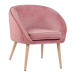 Luxus Cocktailsessel YAJANTI aus Samt in Farbe Rosé