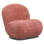 ARMCHAIR PINK BOUCLE FABRIC 85x82x77Hcm