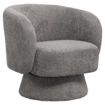 ARMCHAIR GREY BOUCLE FABRIC 78x81x77Hcm