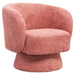 ARMCHAIR PINK BOUCLE FABRIC 78x81x77Hcm