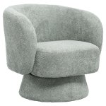 ARMCHAIR PISTACHIO GREEN BOUCLE FABRIC 78x81x77Hcm